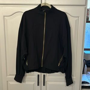 Define Relaxed-Fit Jacket *Luon with gold zippers.